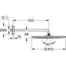 Верхній душ з кронштейном Grohe Rainshower Cosmopolitan 400 (26255000)