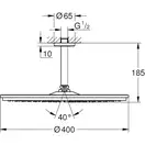 Верхній душ з кронштейном Grohe Rainshower Cosmopolitan 400 (26256000)