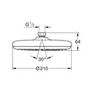 Верхній душ з одним режимом GROHE Tempesta 210 (26408000)