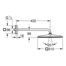 Верхній душ Grohe Rainshower Mono 310 Cube, сталь (26564DC0)