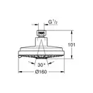 Верхній душ з 4 режимами Grohe Rainshower Cosmopolitan 160 (27134000)