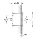 Бічний душ з одним режимом Grohe Rainshower F-Series 5 (27251000)