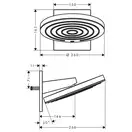 Верхний душ Ø 260 мм Hansgrohe Pulsify EcoSmart, 2 вида струи (цвет - белый матовый) (24151700) фото 2 Aquada.com.ua