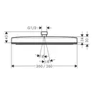 Верхній душ Hansgrohe Pulsify E 260 х 260 см 1jet EcoSmart+ (колір - чорний матовий) 24333670