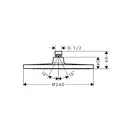 Верхній душ Hansgrohe Crometta S 240 1jet, EcoSmart 9л/хв, Matt Black (26724670)