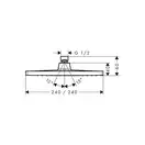 Верхній душ Hansgrohe Crometta E 240 1jet, EcoSmart 9л/хв, Matt Black (26727670)