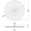 Лейка для верхнего душа Lidz (CRM) 51 10 103 40, Ø40 см (LIDZCRM511010340)