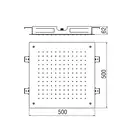 AD139/101CR Лійка верхнього душу Rain 50х50 хром Nobili ІТАЛІЯ (AD139/101CR)