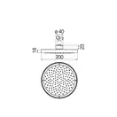 AD139/10CRCP Лійка 200мм Red canyon PVD Nobili ІТАЛІЯ (AD139/10CRCP)