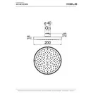 Верхній душ Polar White (AD139-10CWM), Nobili (AD139/10CWM)
