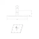 верхній душ Omnires Slimline chrome 20x20 cm (WG220CR)