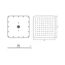верхний душ Omnires Slimline black 25x25 cm (WG225/OBL)