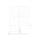 верхній душ Omnires Ultra Slimline chrome 40x40 cm (WGU240CR)