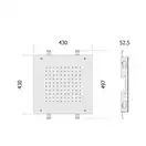 Верхний душ 430 х 430 х h51.5 мм Paffoni NEW YORK “Quadro” (цвет - хром) (ZSOF300CR)