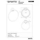 Кільце для рушників 104104064 White  Bemeta Чехія