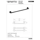 104204010 Dark:Тримач рушників 355мм Bemeta Чехія (104204010)