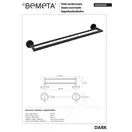 104204050 Dark Тримач рушників подвійний  , Bemeta (104204050)