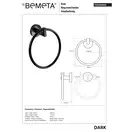Кільце для рушників Dark 104204060 Bemeta Чехія