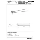 Тримач рушників  104204191 Omega подвійий поворотний Bemeta Чехія