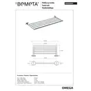 104205082 Omega Тримач для рушників Bemeta Чехія (104205082)