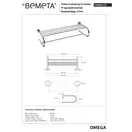 104205172 Omega поличка для рушників, тип U, з тримачем Bemeta, Чехія (104205172)