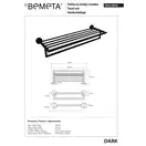 Поличка для рушників 104219070 Dark з тримачем Bemeta Чехія