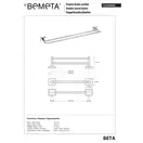 Тримач рушників 132104052 Beta подвійний Bemeta Чехія