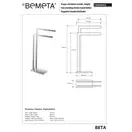132836022 Beta Стійка на підлогу з подвійним тримачем рушн  , Bemeta (132836022)