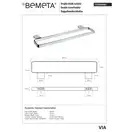 Тримач рушників 135004082 VIA : подвійний, хром Bemeta Чехія