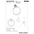 144304062 Retro  Кільце для рушників , Bemeta (144304062)