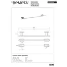 153104042 NIKI : тримач рушників 550 мм Bemeta Чехія (153104042)
