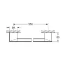 Полотенцедержатель 600 мм Grohe Essentials Cube, тёмный графит, матовый (40509AL1) фото 2 Aquada.com.ua