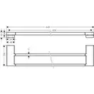 Полотенцедержатель Hansgrohe AddStoris подвійний 62,6 / 64,8x12,4 см, Matt Black (41743670)