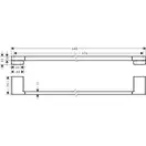 Полотенцедержатель Hansgrohe AddStoris 62,6 / 64,8 см, Brushed Black (41747340)