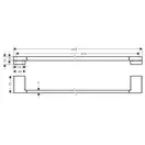 Полотенцедержатель 648 мм Hansgrohe AddStoris, чёрный матовый (41747670) фото 4 Aquada.com.ua