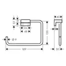 Полотенцедержатель Hansgrohe AddStoris, хром (41754000) фото 2 Aquada.com.ua
