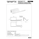 101104015 Niva: Тримач туалетного паперу з поличкою Bemeta Чехія (101104015)