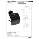 104112010 Dark Тримач туалетного паперу  , Bemeta (104112010)