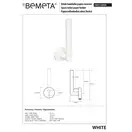 104112034 WHITE: Тримач запасного рулону Bemeta Чехія (104112034)