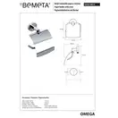 104212012 Omega Тримач туалетного паперу з кришкою, Bemeta (104212012)
