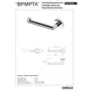 Тримач туалетного паперу 104212032L Omega Bemeta Чехія