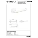 104212034 WHITE:Тримач туалетного паперу Bemeta Чехія (104212034)