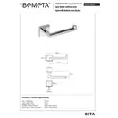 132212032 BETA: Тримач для паперу правий  Bemeta Чехія (132212032)