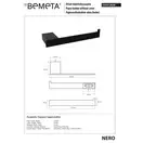 135012020 Nero: Тримач туалетного паперу Bemeta Чехія (135012020)