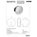 Дозатор 148312085 Hotel :  туалетного паперу, нержавіюча сталь Bemeta Чехія
