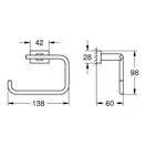 Тримач туалетного паперу Grohe Essentials Cube, без кришки, матовий графіт (40507AL1)