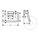 Бумагодержатель без крышки Hansgrohe AddStoris (цвет - хром) (41771000) фото 2 Aquada.com.ua