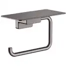 Тримач туалетного паперу Hansgrohe AddStoris з поличкою, Brushed Black (41772340)