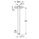 Стельовий душовий кронштейн 292 мм Grohe Rainshower (27484000)