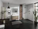 Настенный держатель Porter 500 с полкой левый Hansgrohe Porter E (цвет - шлифованная бронза) 26843140